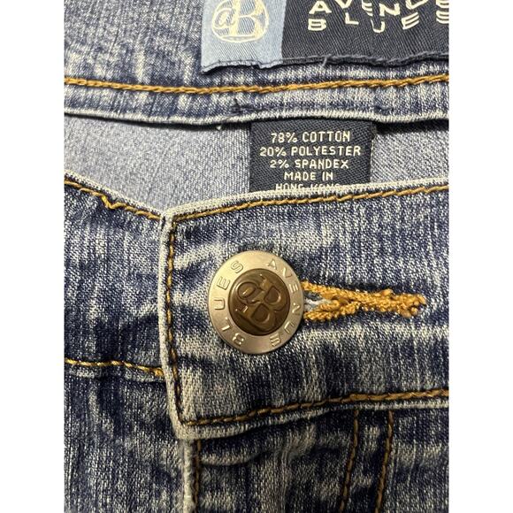 Avenue Blues Womens Wide Leg Jeans Size 24 Plaid Patchwork Fall Denim - Picture 9 of 10